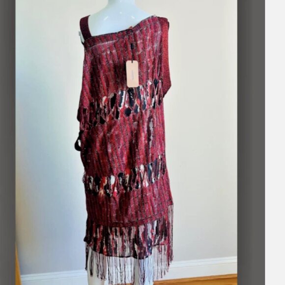 NWT MISSONI RED w/LUREX DRESS SIZE 44/10 - Picture 6 of 12